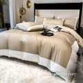100% de retalhos de algodão+roupa de cama de bordado conjunto de cores sólidas